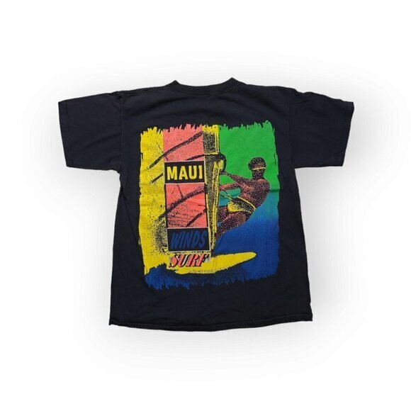 Vintage 1990 Maui Windsurf T‎ Shirt Hawaiian Mens Large Single Stitch - Picture 1 of 13